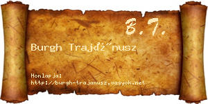Burgh Trajánusz névjegykártya